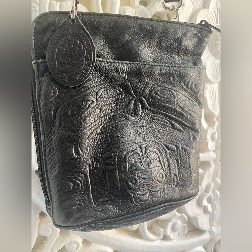 MOA Spirit of The Wild Deerskin Leather Crossbody Bag Clifton Fred Embossed